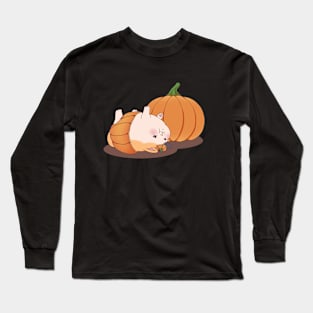 FFXIV - Halloween Pumpkin Fat Cat Long Sleeve T-Shirt